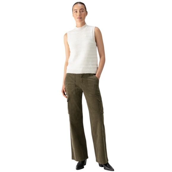 Sanctuary Corduroy Cargo Pants Green NWT - Picture 1 of 15